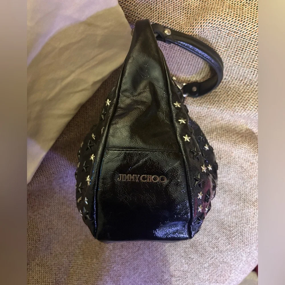 Jimmy Choo Star Studded Leather Shoulder Bag - Picture 10 of 16
